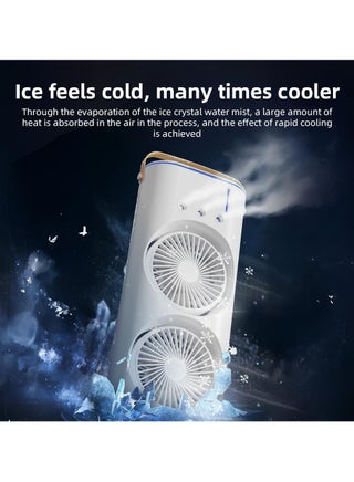 Denx Portable Double-Ended Spray Fan With Remote Control – Power by USB Type C Mist Cooling