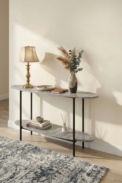 Grey Travertine Console Table 140x40x80cm – Modern Istagbal Entrance Table