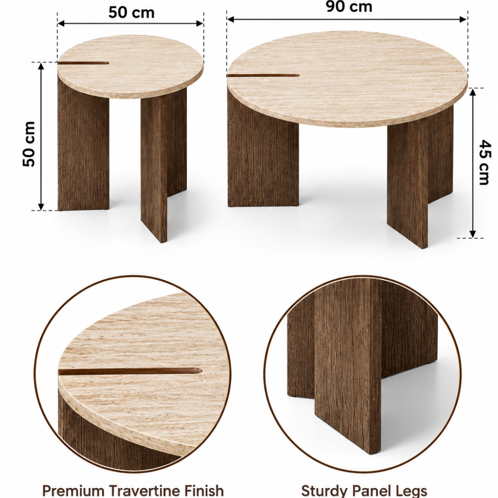 Raqi RQ-74019 round living room tables, product details