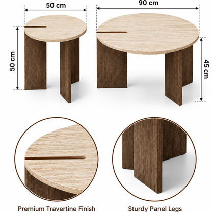 Raqi RQ-74019 round living room tables, product details
