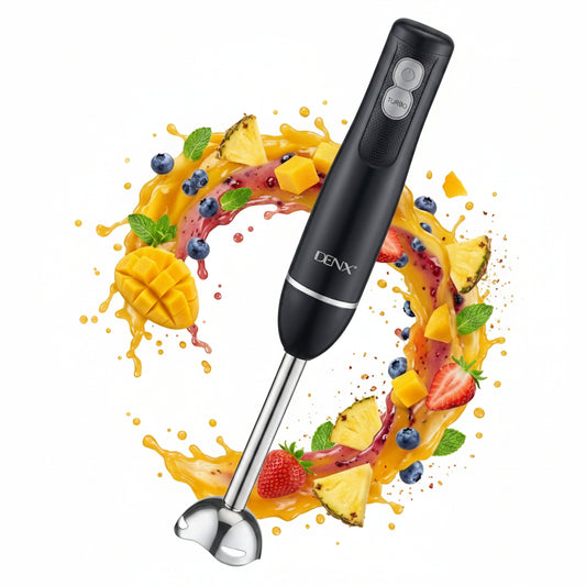 4-in-1 Electric Hand Blender with 400W Power, 500ml Food Chopper, Stainless Steel Whisk, and 700ml Measuring Cup