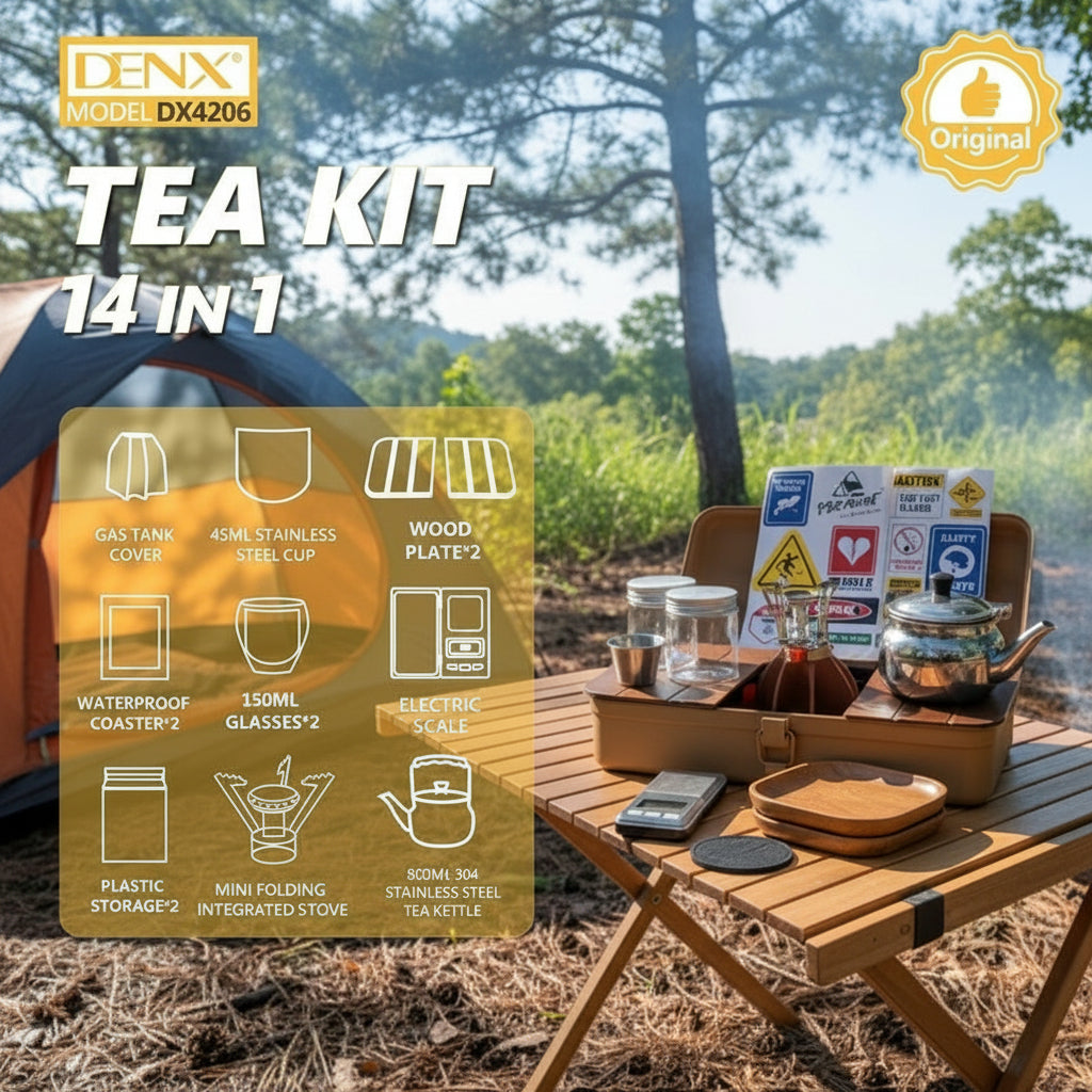 DX4206 Tea Set, 14-in-1 Luxury Tea Set for Home and Travel