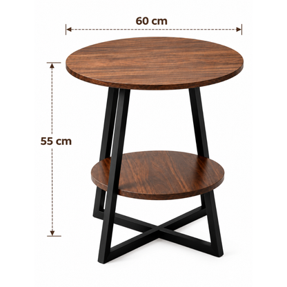 Raqi RQ-72078 round side table dimensions 60 cm diameter and 55 cm height