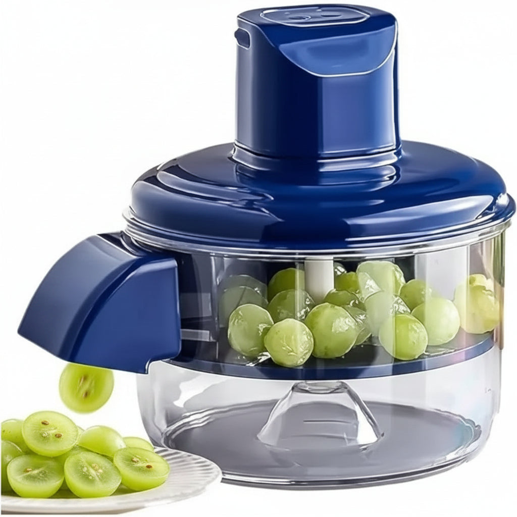 Food peeler, Blue, 2 Press Operation, for Vegetables, Fruits, Recharrgeble