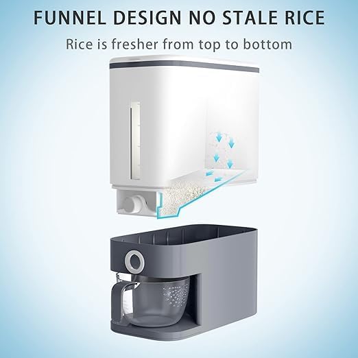 Premium Rice Dispenser with Measuring Cup