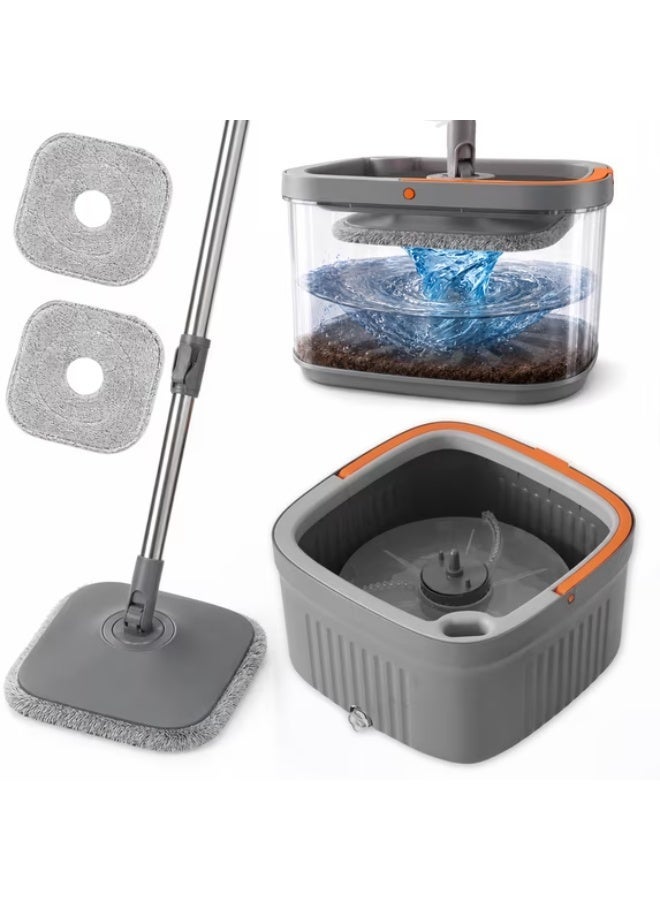360° Smart Cleaning Mop with Self-Wringing Bucket