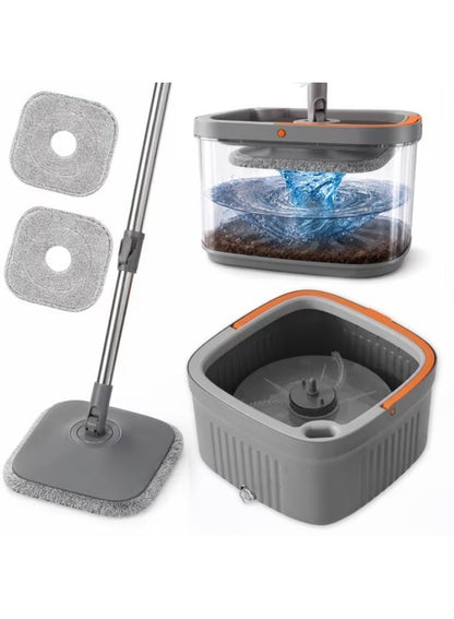 360° Smart Cleaning Mop with Self-Wringing Bucket
