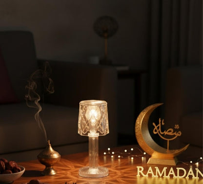 مصباح كريستال LED فاخر - للحفلات والمنزل وغرفة الدراسة والمقاهي - 12 قطعة - يعمل بالبطارية