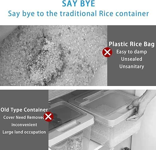 Premium Rice Dispenser with Measuring Cup