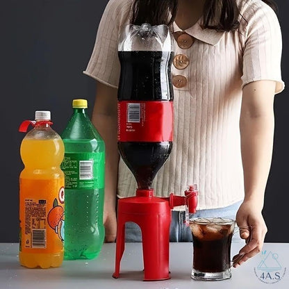 موزع مشروبات مقلوب، أحمر، صنبور مشروبات لزجاجة الصودا، موزع مشروبات للحفلات مع صنبور
