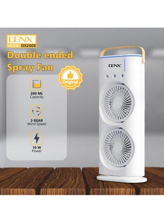Denx Portable Double-Ended Spray Fan With Remote Control – Power by USB Type C Mist Cooling