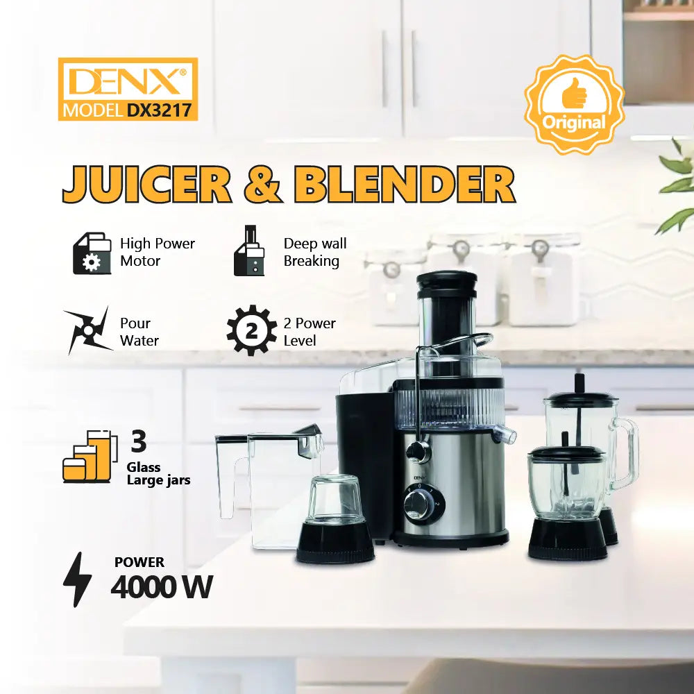 4-in-1 Ultra-Power Juicer & Blender System