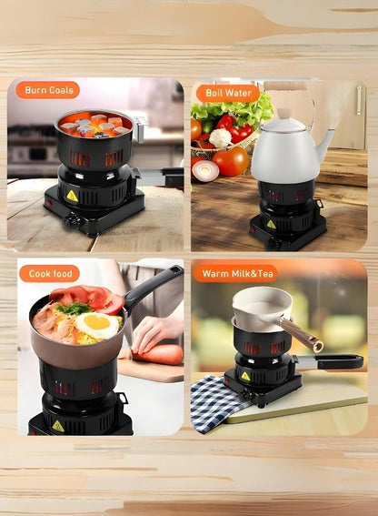 Electric Charcoal Starter, Fire Burner Stove - Removable Handle - For Boiler BBQ, Fire Entry And Coal Burner