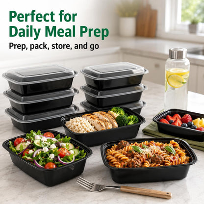 30 Pack Meal Prep Containers, Reusable Food Containers with Lids, 35 oz(1000 ml)