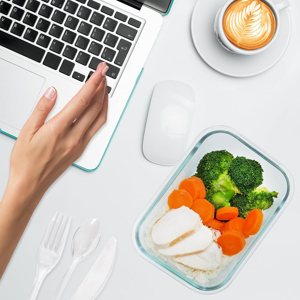 Premium Borosilicate Glass Food Storage Containers, set of 5