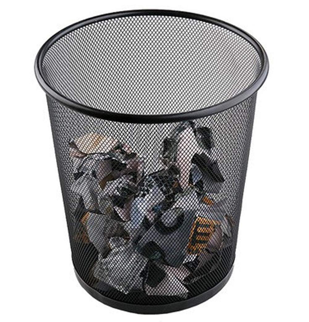 4 Pack Trash Can Mesh Round Open Top Wastebasket - 2.5 Gallon Recycling Bins Garbage Waste Baskets for Office Home
