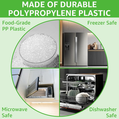 Pack of 50 Food Storage Containers with Lids 650 ml Storage Containers
