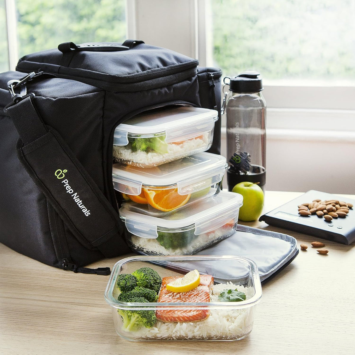 Premium Glass Food Storage Containers with Lids, Airtight Meal Prep Containers, Leakproof, Dishwasher Safe, Borosilicate Glass, BPA Free, 620 ML, 3 Pack