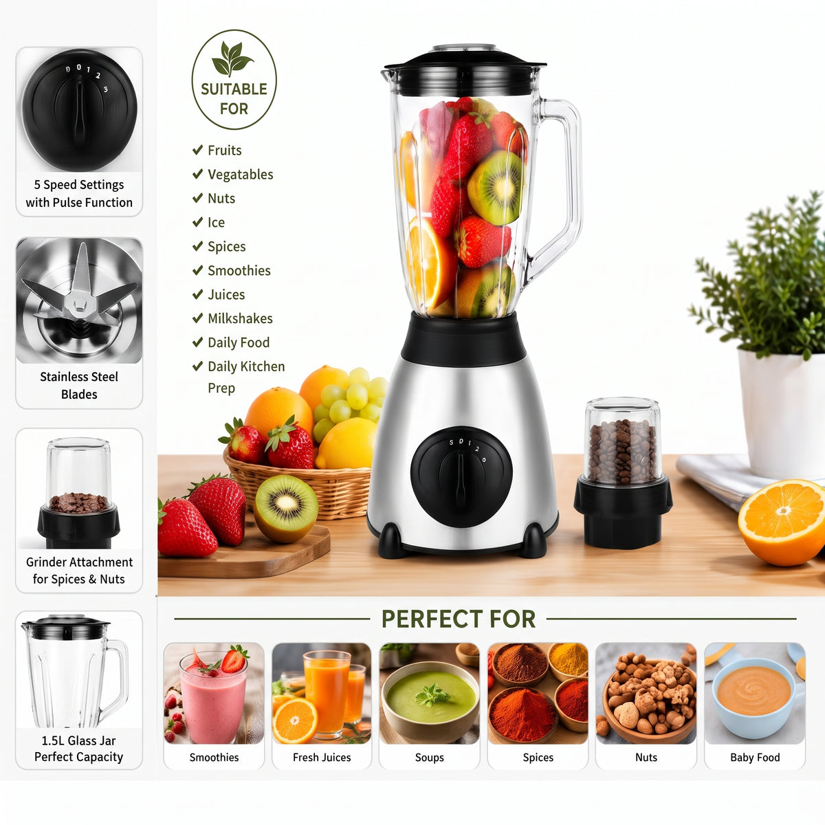 High-Power Professional Blender