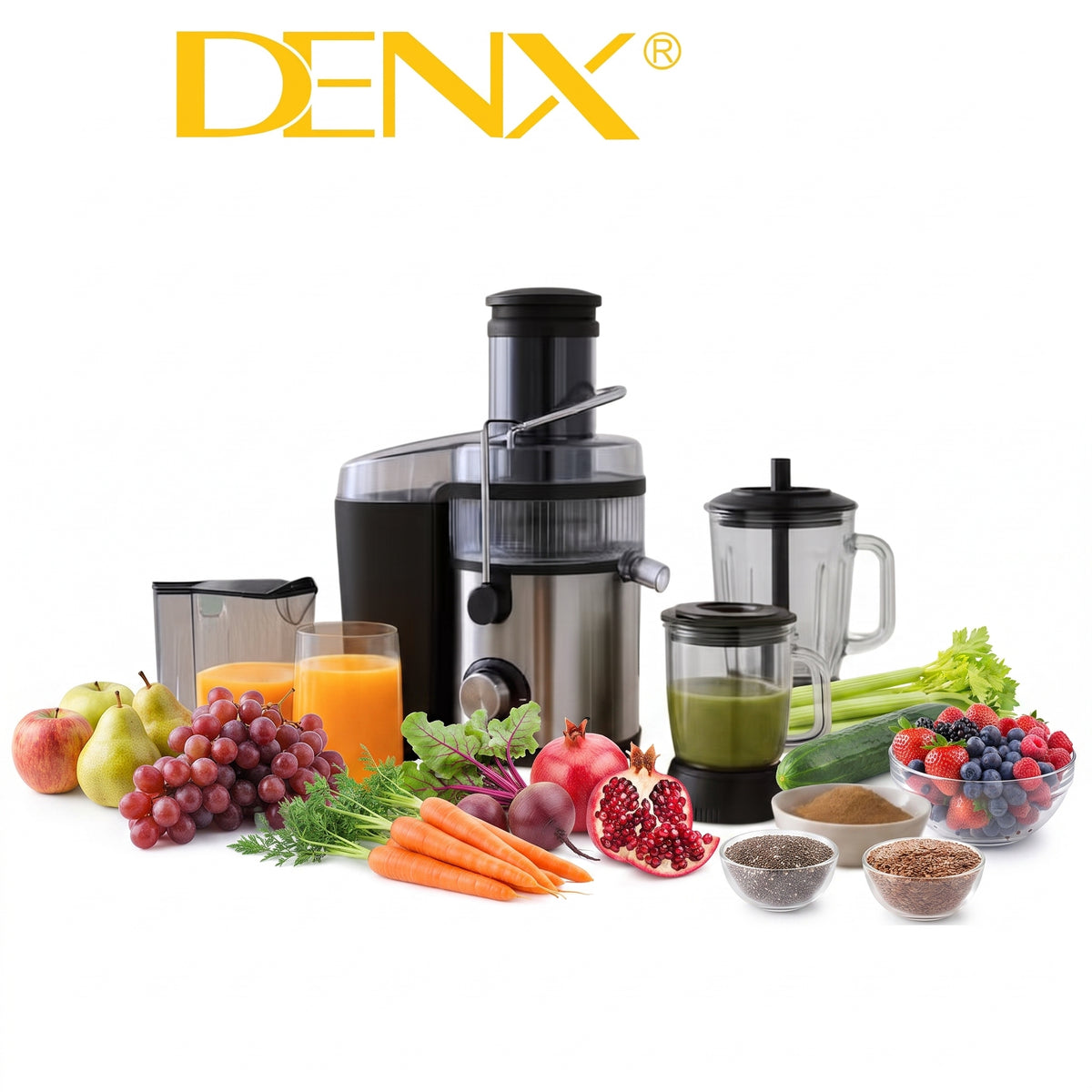 4-in-1 Ultra-Power Juicer & Blender System