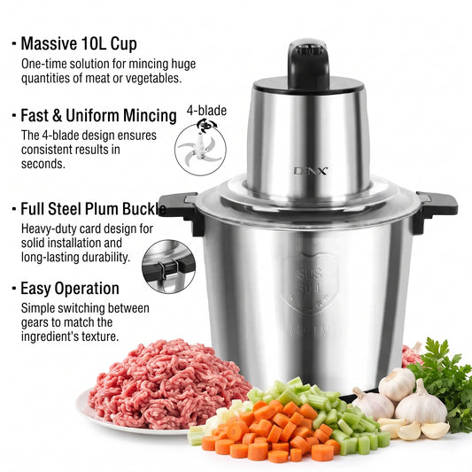 Multi-Function Meat Grinder (10L Capacity)