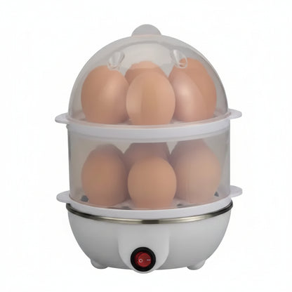 Electric Egg Boiler Egg Cooker with Double Layer Steamer, 14 Eggs Capacity