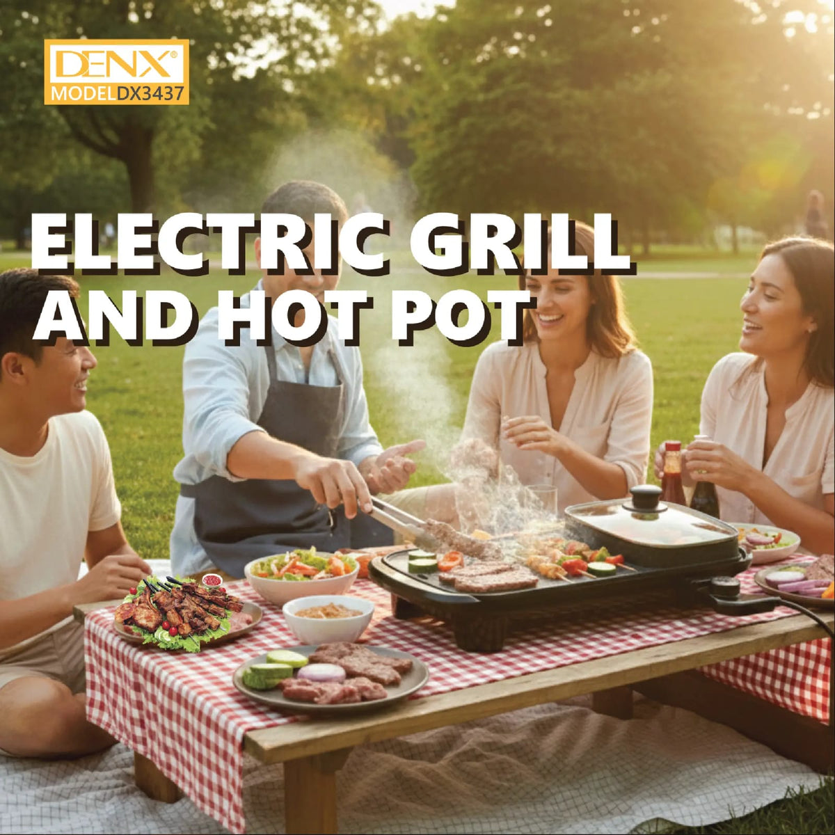 Electric Grill and Hot Pot (2-in-1)