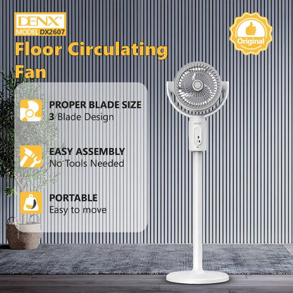Smart Circulating Floor Fan  Model No DX2607
