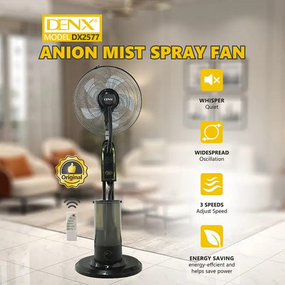 Mist Spray Fan with Anion  Model No DX2577