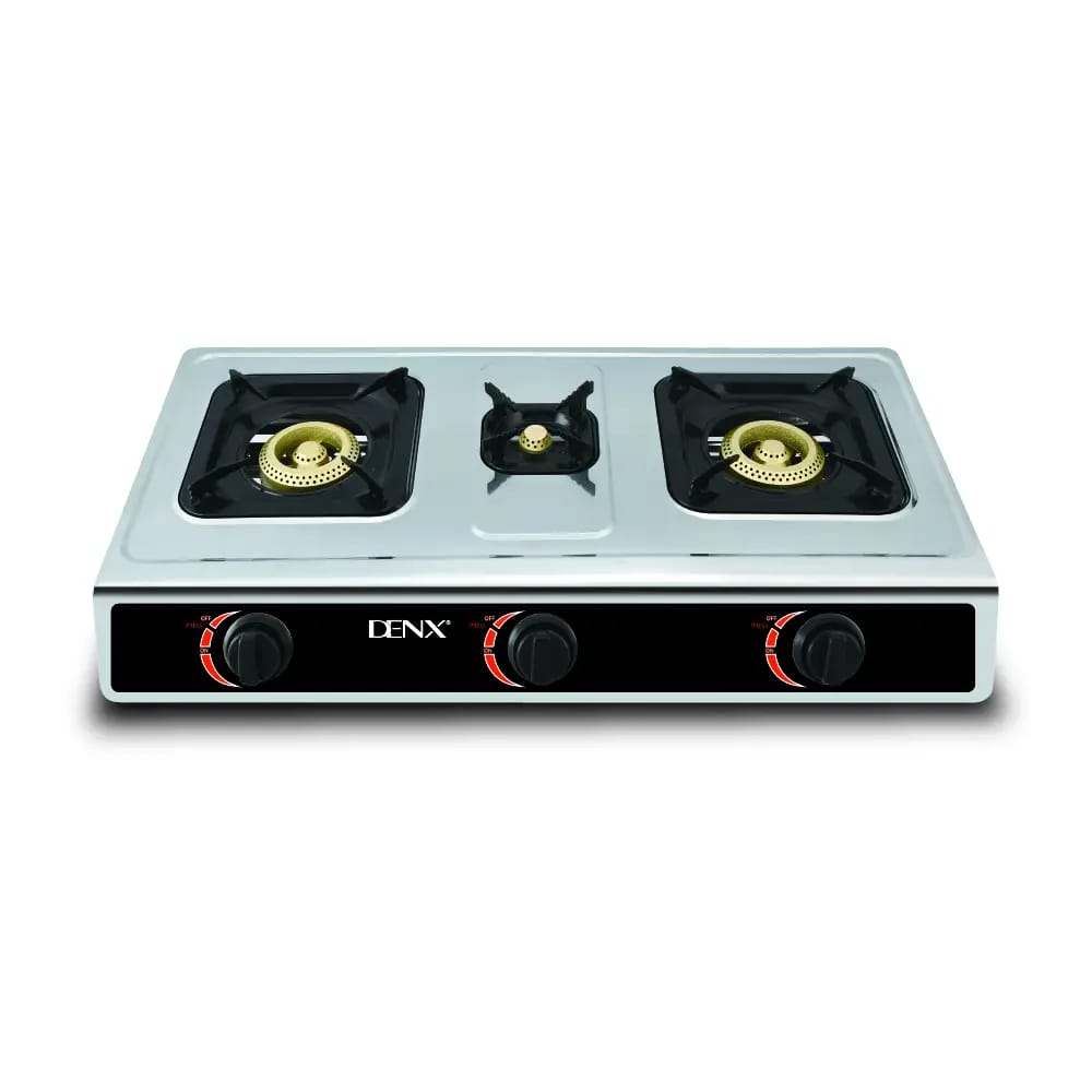 3-Burner Stainless Steel Gas Stove  Model No DX2810