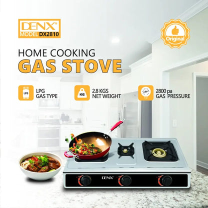 3-Burner Stainless Steel Gas Stove  Model No DX2810