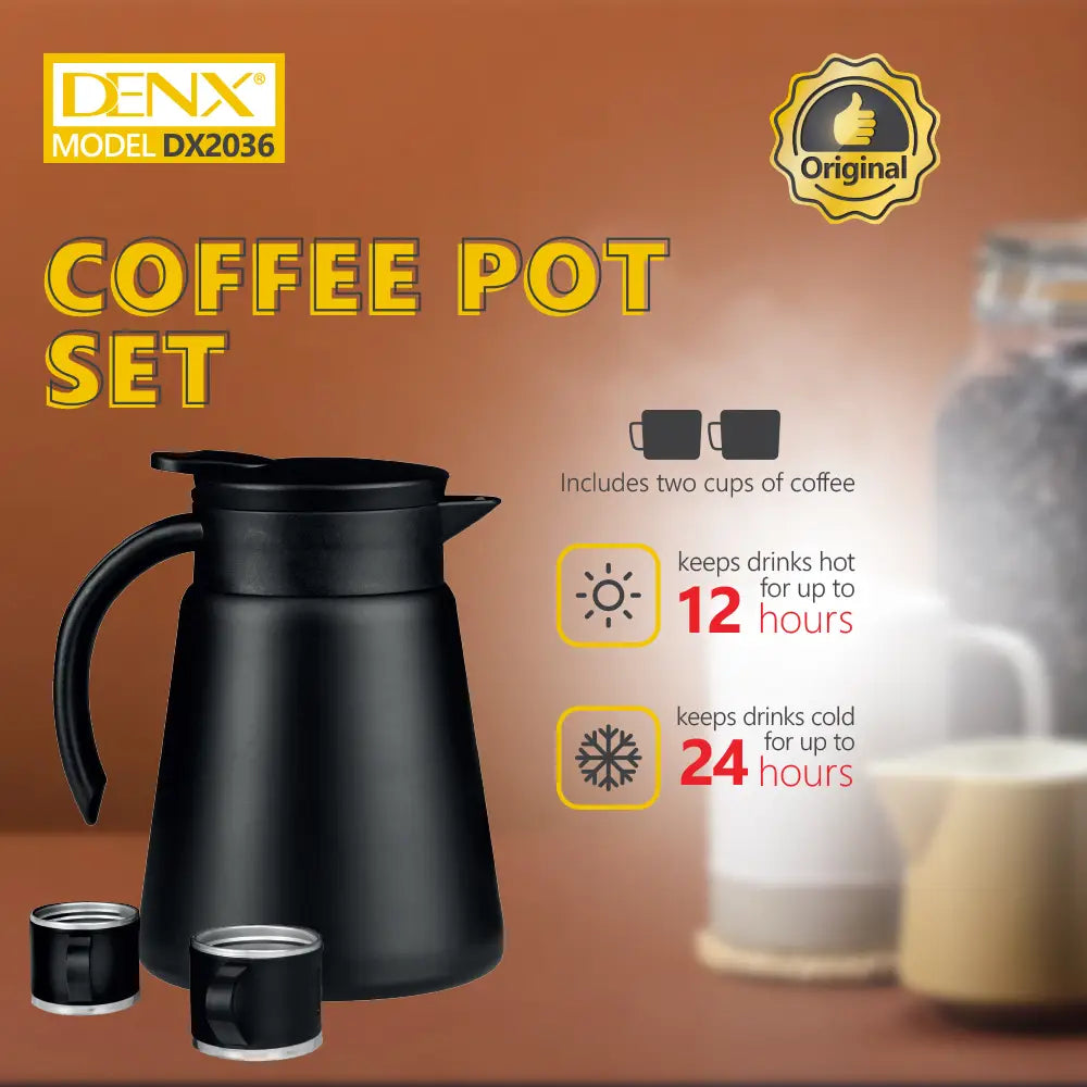 Premium Coffee Pot Gift Set (with 2 Cups)