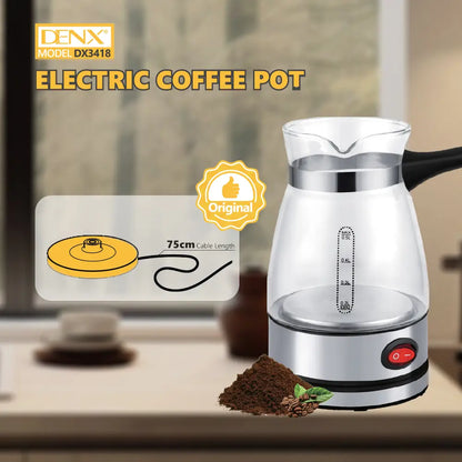 Premium Glass & Steel Coffee Pot