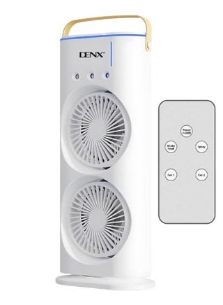 Denx Portable Double-Ended Spray Fan With Remote Control – Power by USB Type C Mist Cooling
