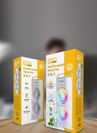 Denx Portable Double-Ended Spray Fan With Remote Control – Power by USB Type C Mist Cooling