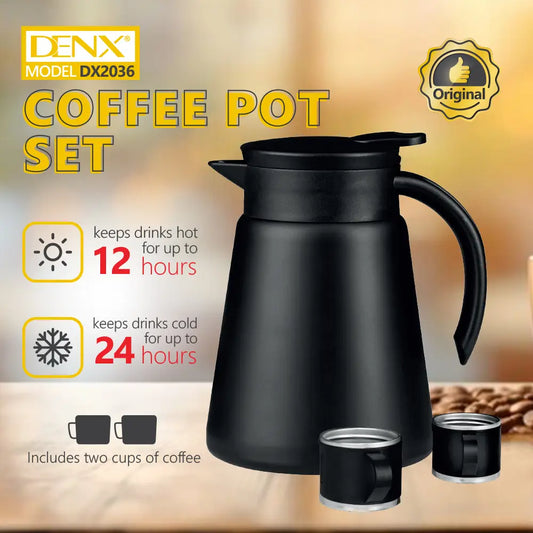 Premium Coffee Pot Gift Set (with 2 Cups)