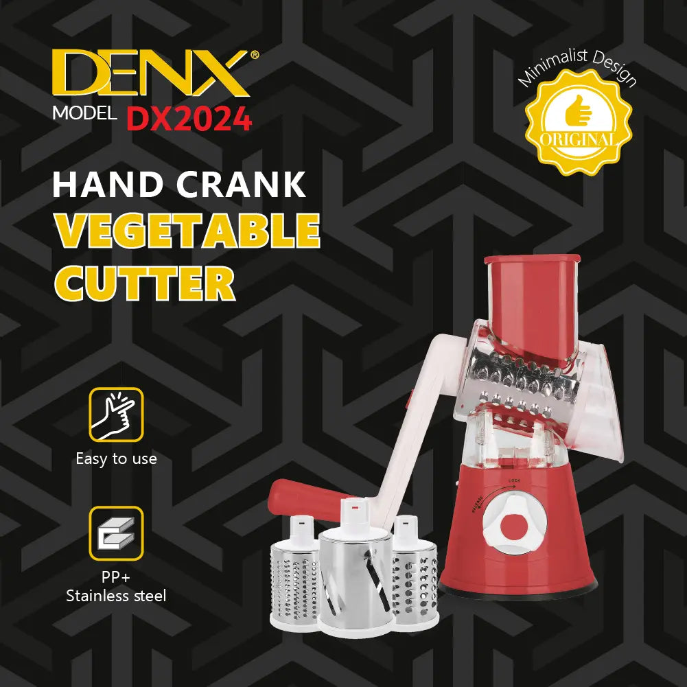 3-in-1 Hand-Crank Vegetable Cutter & Slicer